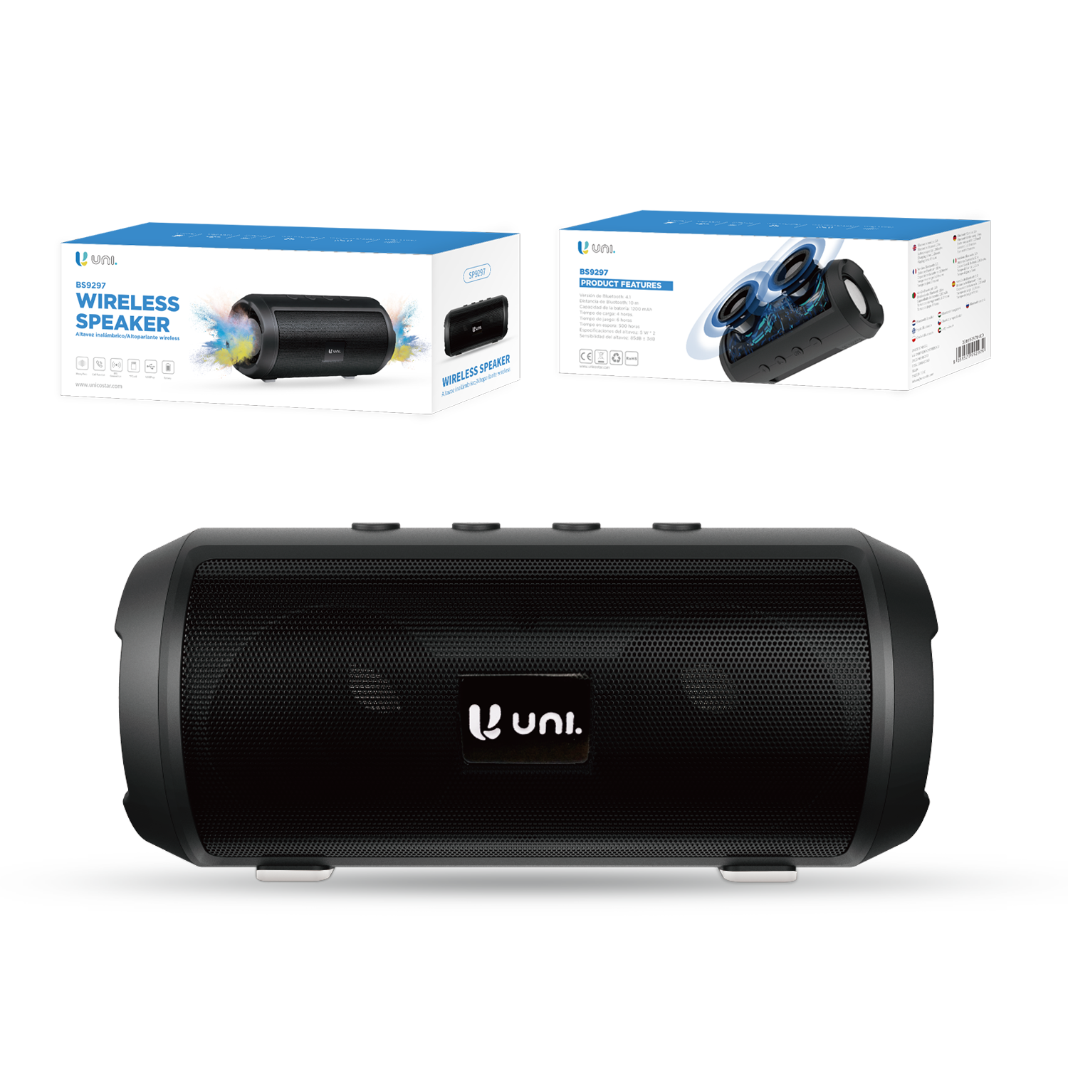 Altavoz Bluetooth UNICO BS9297 -altavoz dual